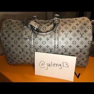 Louis Vuitton Keepall Silver Canvas